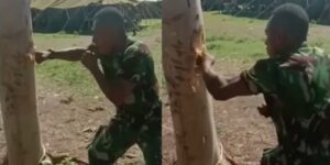 Bikin Takjub, Prajurit TNI Ini Pukul Kayu Sampai Hancur Saat Latihan Bela Diri, Liat Videonya Disini