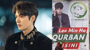 Viral Spanduk Kurban Bergambar Lee Min Ho, Bertuliskan “Lee Min Ho Berkurban Disini”