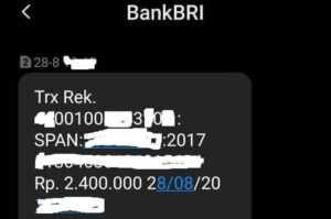 Kaget Terima SMS Dapat Transferan 2,4 Juta dari Pemerintah Lewat Bank BRI Padahal Gak Setor Nomor Rekening dan Ternyata Ada Dana Masuk