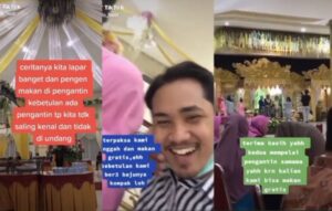Numpang Makan di Pesta Nikah Orang, Tamu Tak Diundang Ini Tuai Pro Kontra, Bagaimana Menurut Kalian?