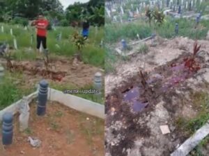 Ngeri, Kuburan Ini Keluarkan Darah Segar dan Bau Amis, Jadi Tontonan Warga