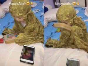 Video Bayi Lucu ini Lebih Pilih Al Quran Dibanding HP, Netizen Malu Sendiri