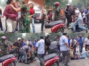 Mencekam! Detik-detik Tentara dan Polisi Masuk Kampus dan Seret Mahasiswa hingga Terjatuh