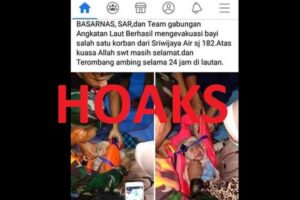 [HOAKS] Foto Bayi Disebut Selamat dari Kecelakaan Pesawat Sriwijaya Air SJ 182
