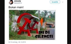 Ada Halte Berbentuk Palu Arit di Cileungsi Bogor, Cek Faktanya