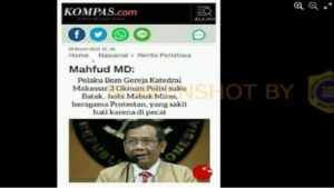 Mahfud Sebut Pelaku Bom Gereja Itu 3 Oknum Polisi, Cek Faktanya
