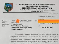 Viral, Foto Surat Lurah di Jombang Minta Pengusaha Berikan THR dan Parsel untuk 16 Anak Buahnya