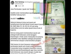 Viral Iklan Tawarkan Jasa Pembuatan Ijazah dari SD sampai Kuliah