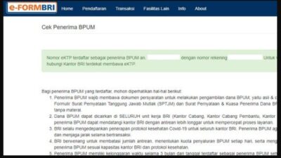 beberapa ciri yang menerima blt umkm rp 36 juta dan solusi bila nama tidak tercatat bpum di eform bri co id