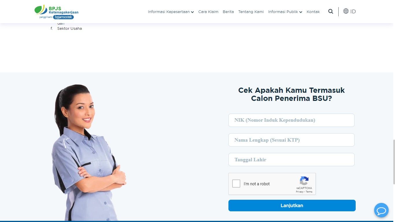 Login Bsu Bpjsketenagakerjaan Go Id Untuk Cek Penerima Bsu 2022