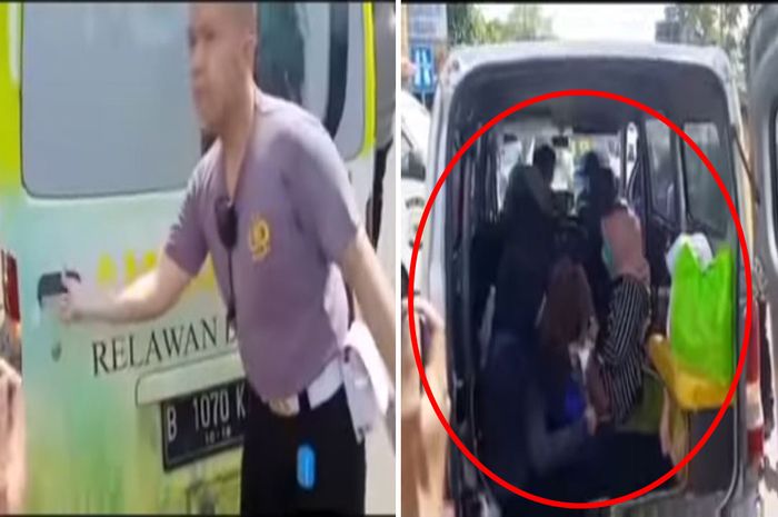 Lagi Enak Terobos One Way di Jalur Puncak, Ambulans Diberhentikan Polisi, Muatan Orang di Dalamnya Bikin Geram